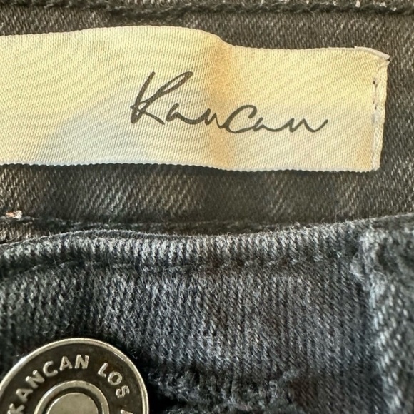 👉 🔥 KANCAN Black High Rise Skinny Jeans | Shark Bite Hem | Button Fly | 0/23 - Picture 8 of 13